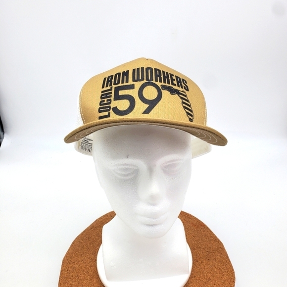 Ironworkers Hat Local 59 Union Snapback Cap Vintage - Picture 1 of 8